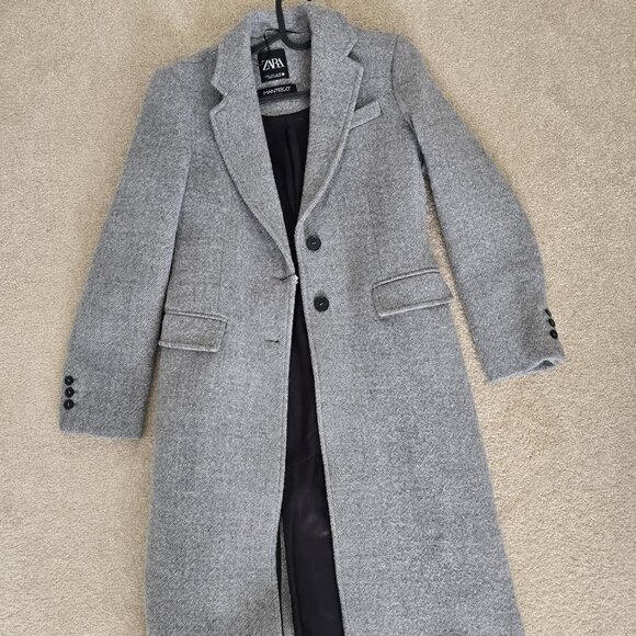 ZARA Limited Edition Wool Blend Long Coat - Picture 3 of 3